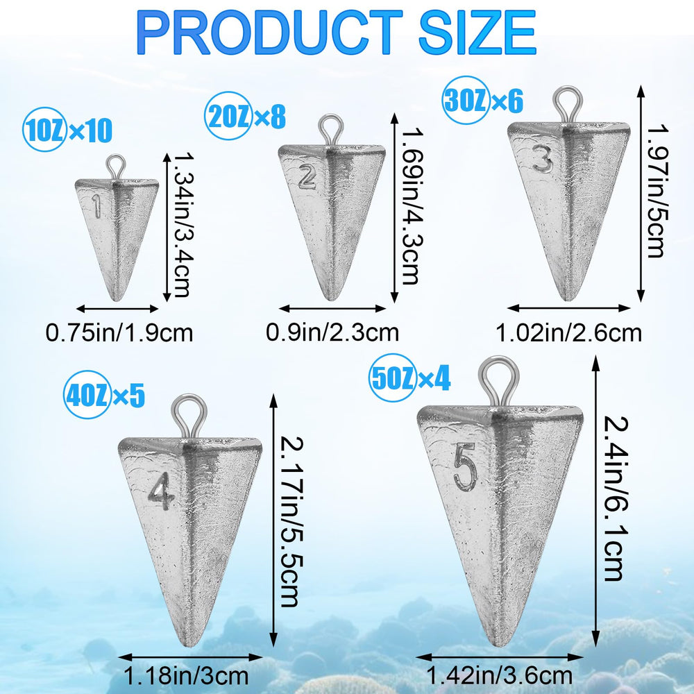 Pyramid fishing sinker 2oz weight
