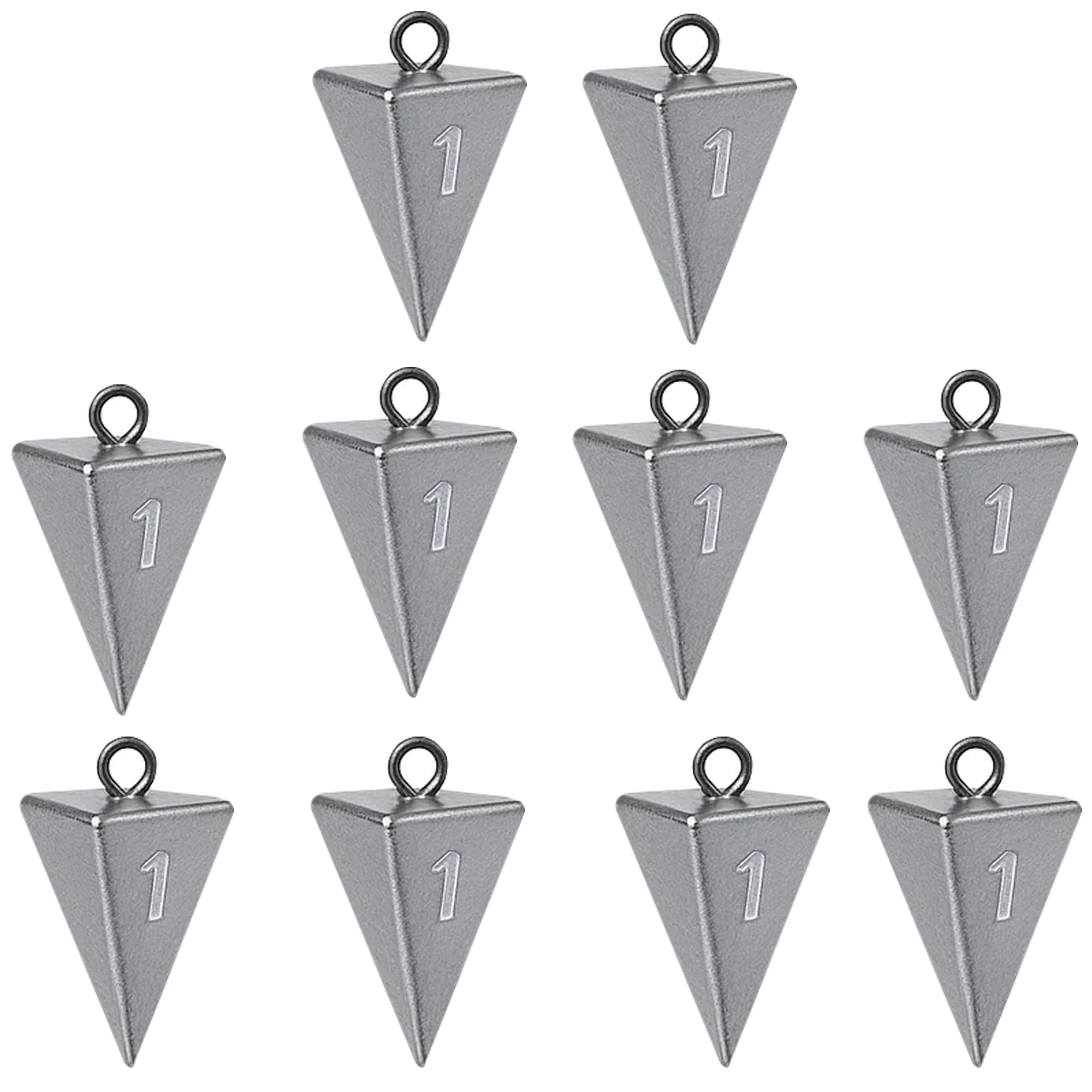Pyramid lead fishing sinkers 1oz for surf and saltwater fishing
