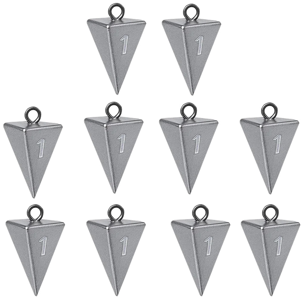 Pyramid lead fishing sinkers 1oz for surf and saltwater fishing
