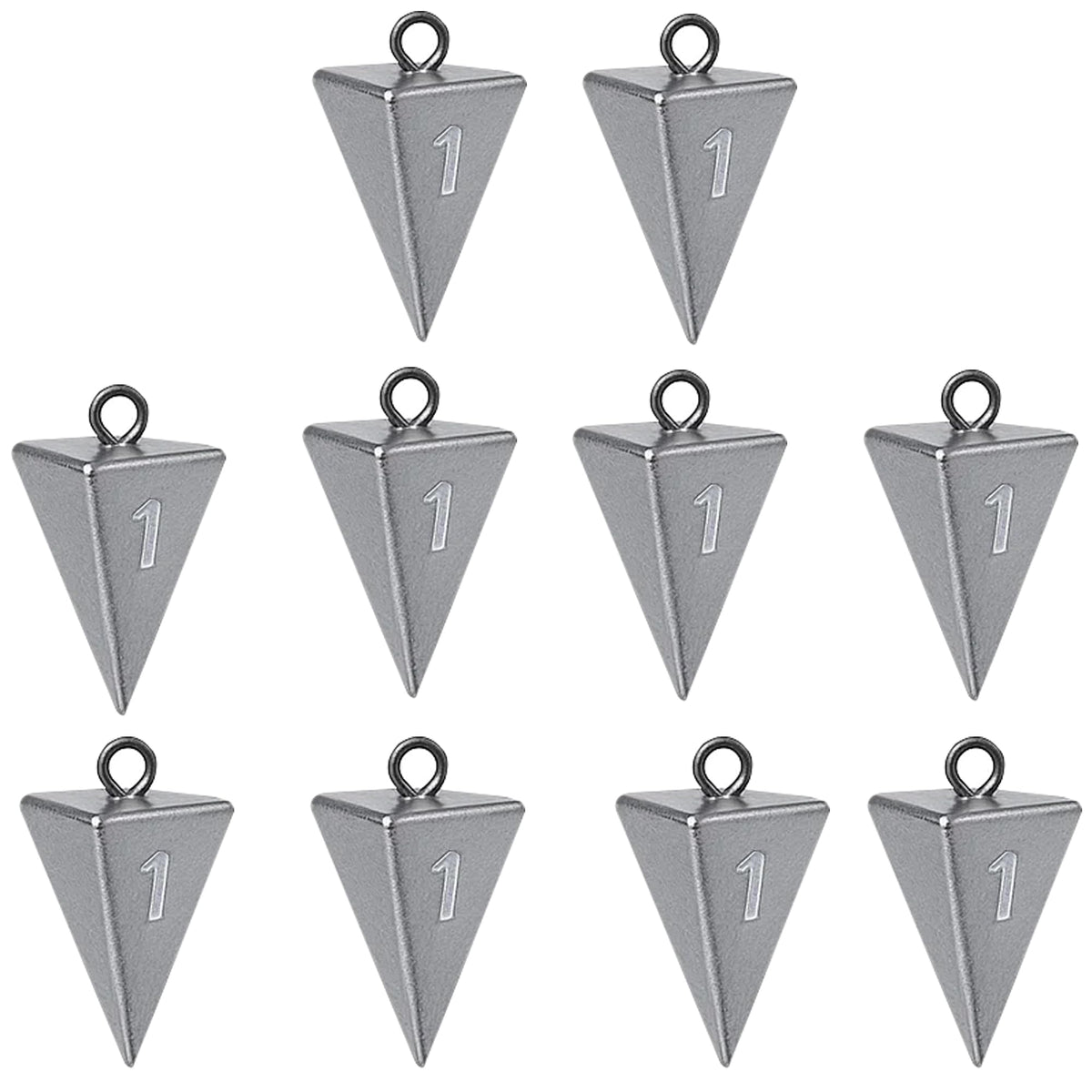 Pyramid lead fishing sinkers 1oz for surf and saltwater fishing