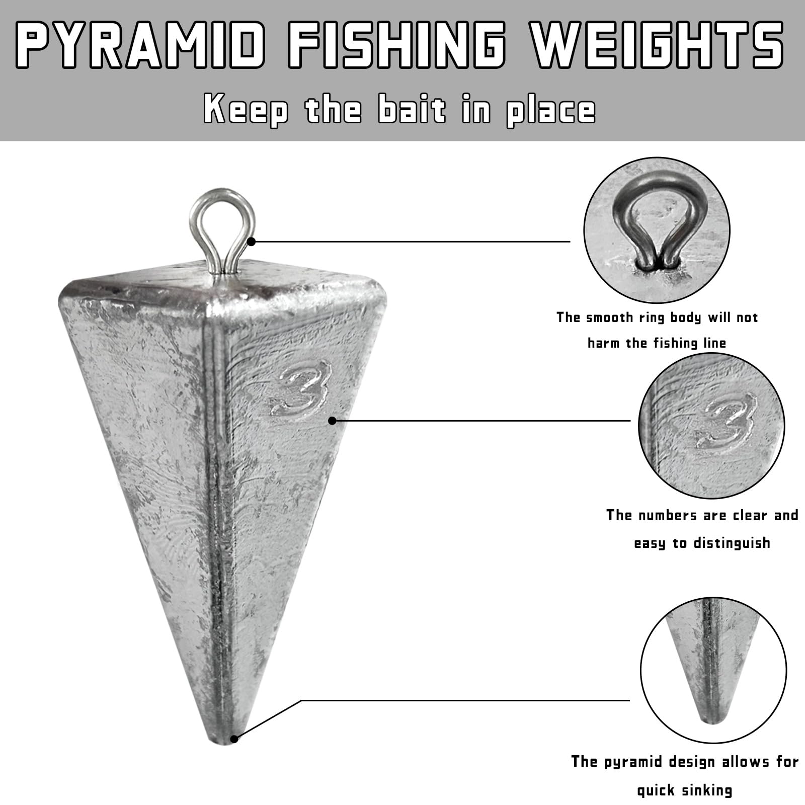 2oz pyramid sinker for saltwater fishing