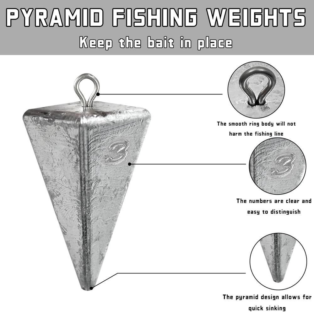 2oz pyramid sinker for saltwater fishing