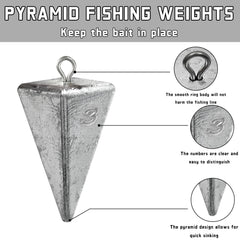 2oz pyramid sinker for saltwater fishing