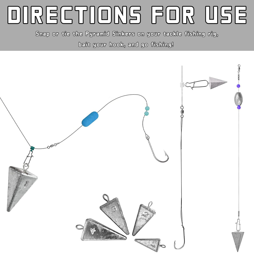 3oz pyramid sinker for pier fishing