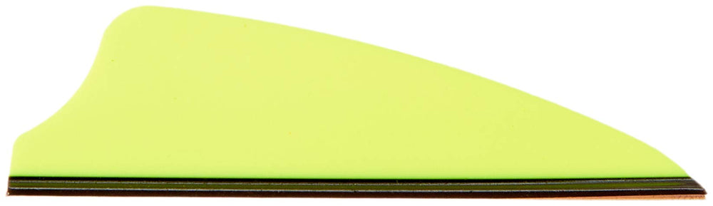 Q2i Fusion-II neon yellow shield-cut arrow vanes for stable flight