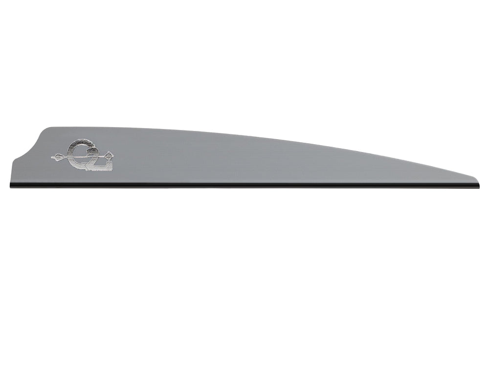 Q2i Fusion X-II vanes 4-inch gray pack showing ultralight weight for precise arrow flight