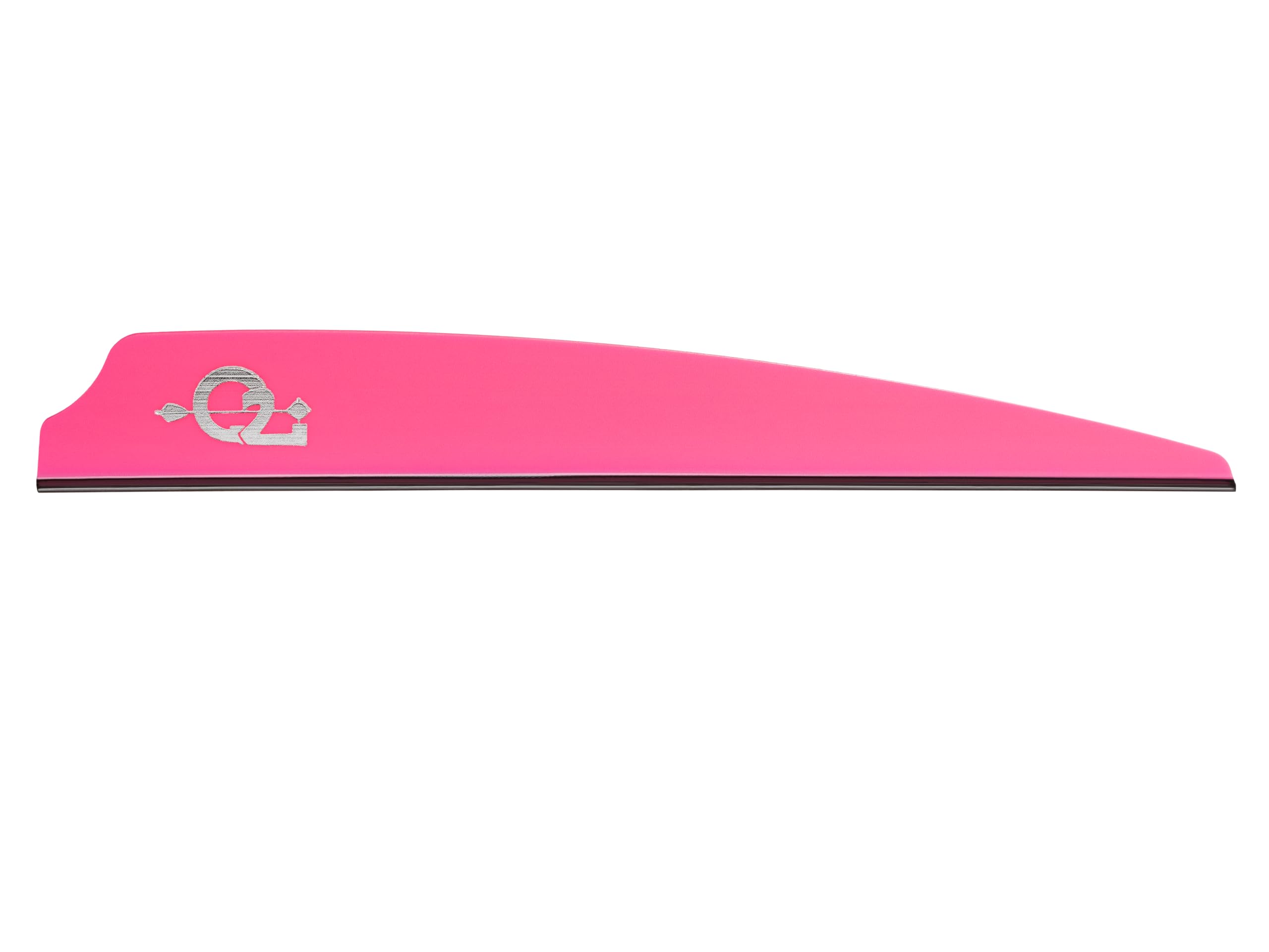 Q2i Fusion X-II vanes 4in pink pack angled view highlighting premium target archery performance