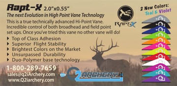 Q2i Fusion X-II vanes durable construction for competitive use.