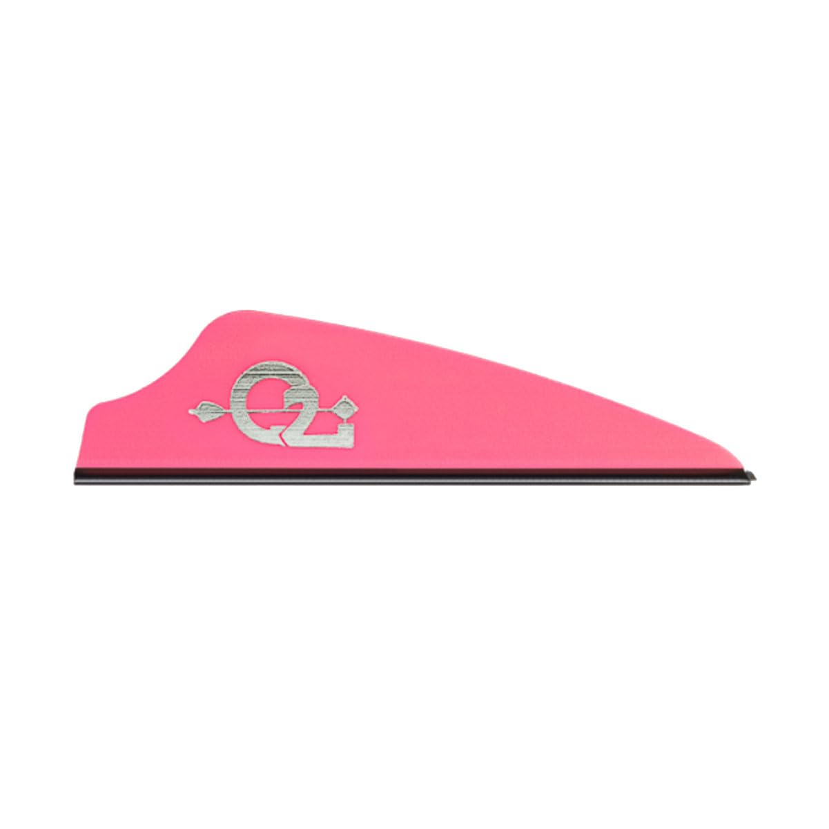 Q2i Fusion X-II pink vane on arrow improves accuracy and steady flight.