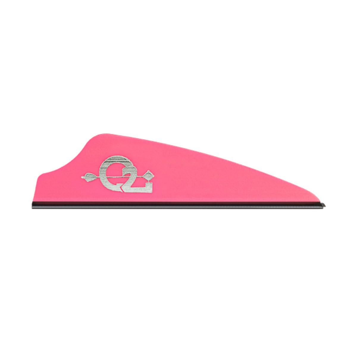 Q2i Fusion X-II pink vane on arrow improves accuracy and steady flight.