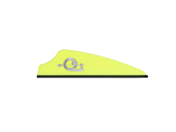 Q2i Fusion X-II vanes in flight for stable, precise target archery shots.