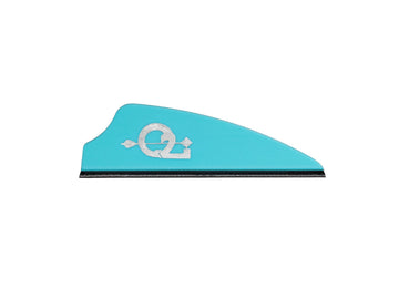 Q2i Fusion X-II teal vanes front pack showing ultra-lightweight precision benefits