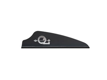 Q2i Fusion X-II vanes with low-profile design may reduce drag for steadier arrow flight.
