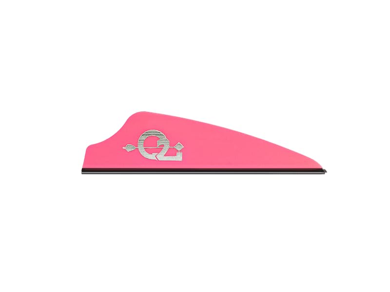 Q2i Fusion X-II pink 1.5-inch vanes deliver lightweight flight for target archery.