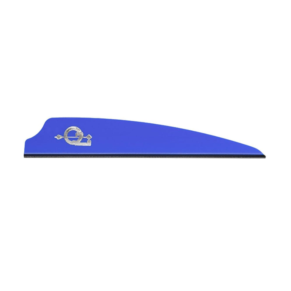 Q2i Fusion X-II vanes royal blue on arrow enhance stability and precision in target archery.