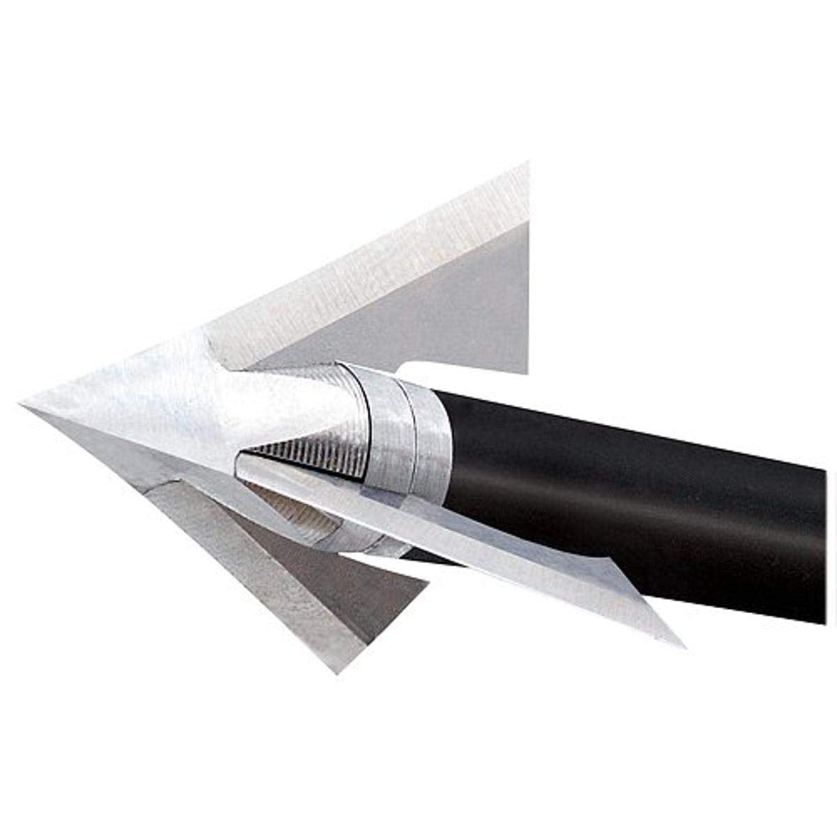 QAD Exodus broadhead in black with Deep Six insert for improved penetration potential