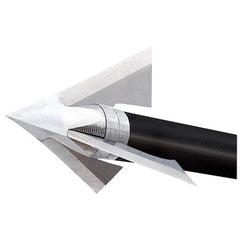 QAD Exodus broadhead in black with Deep Six insert for improved penetration potential
