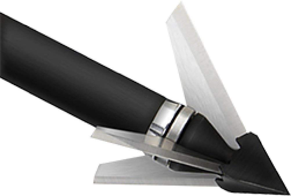 QAD Exodus broadheads blade close-up showing 0.040 blades for strong penetration