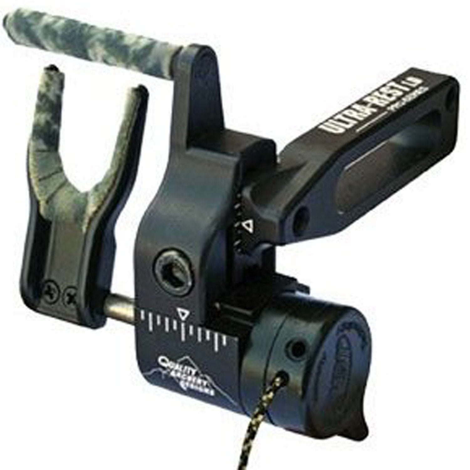 QAD UltraRest LD Black RH arrow rest with launcher arm for quiet operation and stable shots.