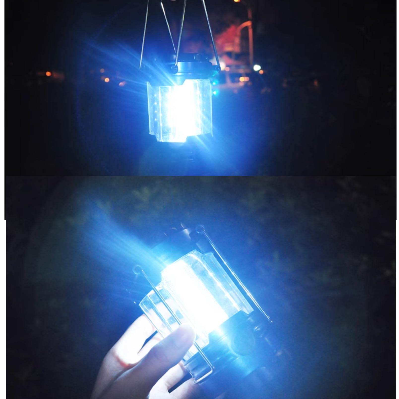 QANYEGN 12-LED lantern brightness improves night visibility during camping.