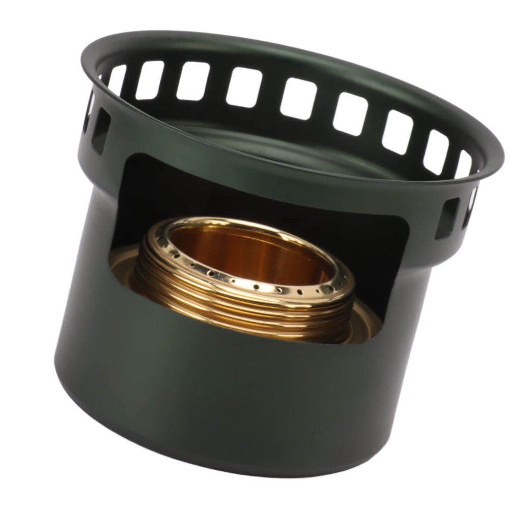 QANYEGN portable stove fits compact pack for travel.