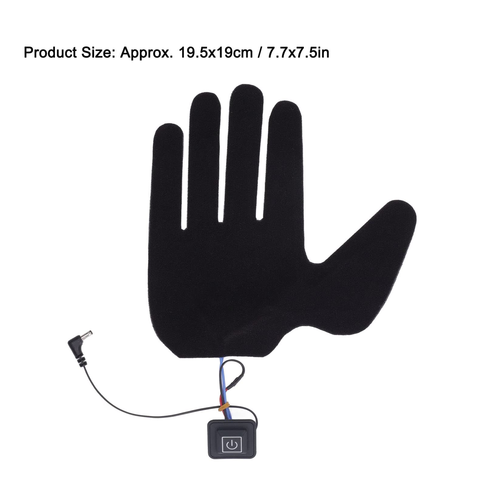 QANYEGN Glove Heating Sheet with glove on hand highlights fast warmth during activities.