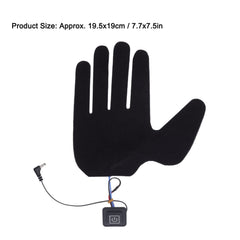 QANYEGN Glove Heating Sheet with glove on hand highlights fast warmth during activities.