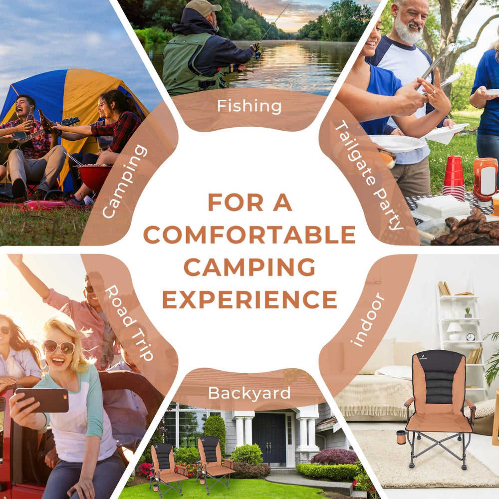 QAOYAL camp-chair-high-back enhances comfort during long gatherings outdoors.