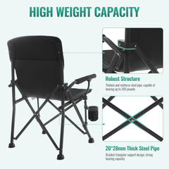 QAOYAL camping chair compact fold design enables quick setup and easy transport.