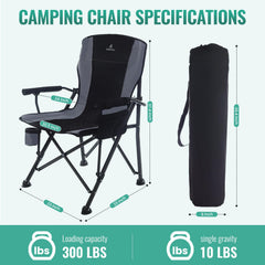 QAOYAL camping chair cup holder keeps drinks secure at the campsite.