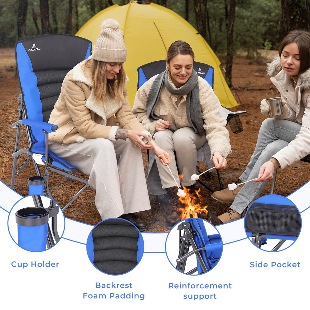 QAOYAL oversized high-back chair provides stable seating on uneven ground.