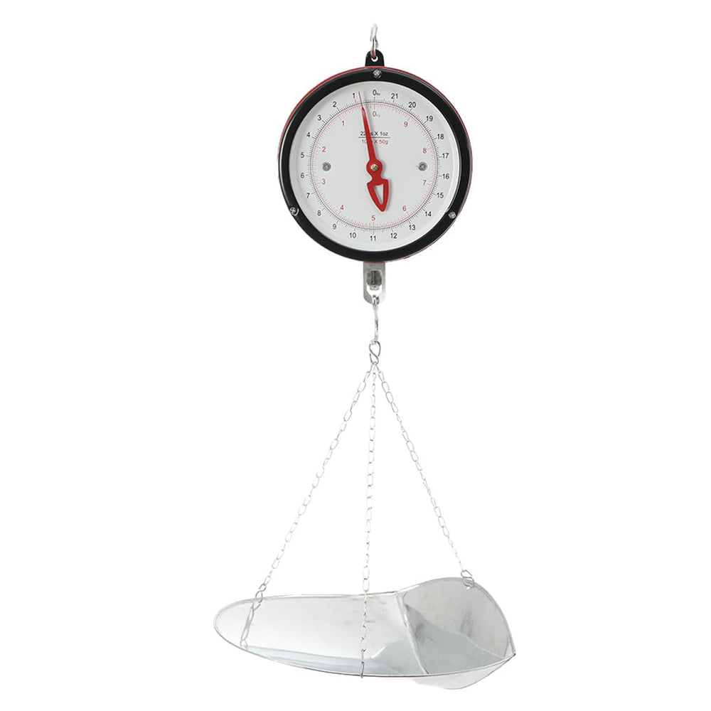 QAVODB heavy-duty scale front dial shows clear kg and lbs readings for quick weighings