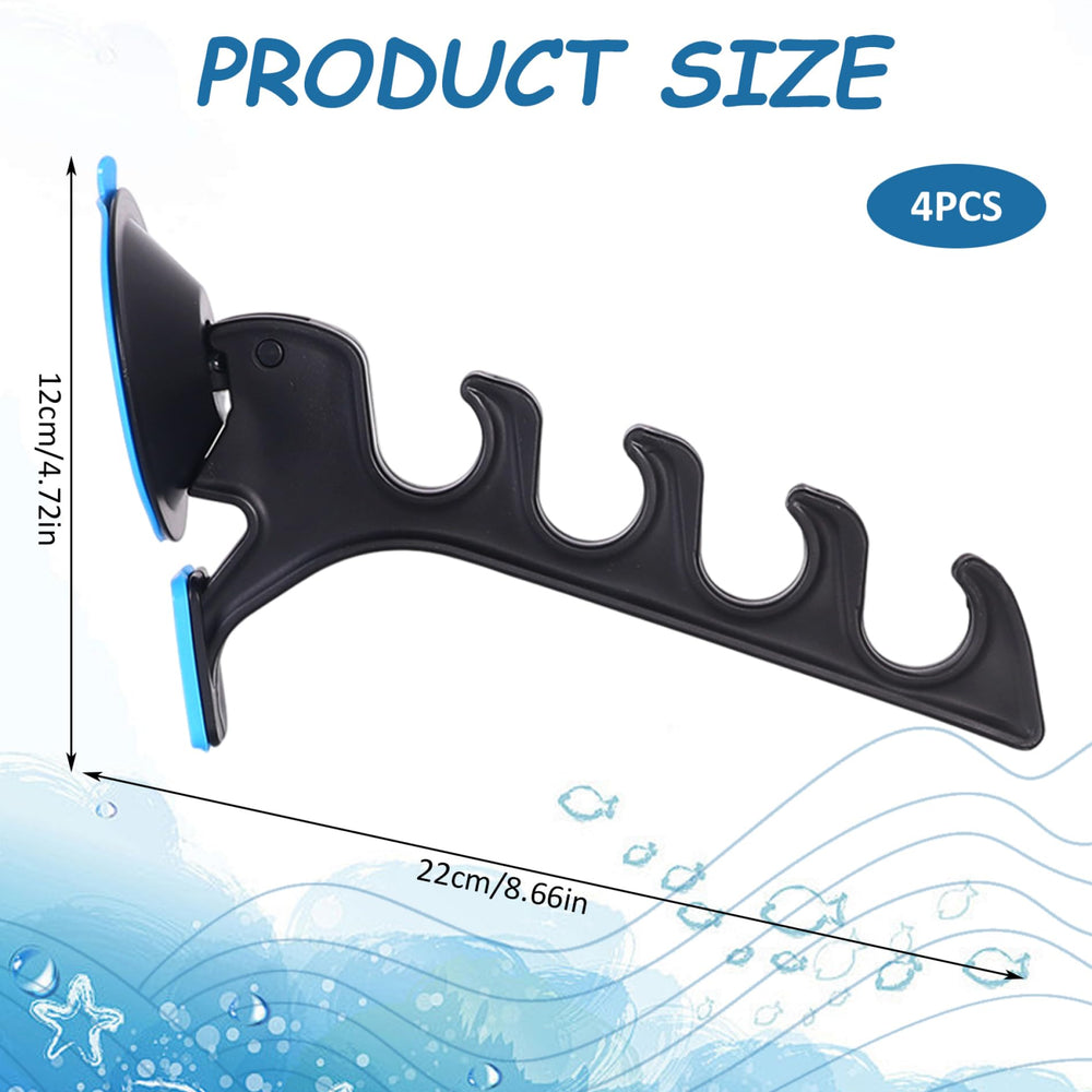 QCdeSoulBLV adjustable suction cups keep rods stable on windows and windshields.
