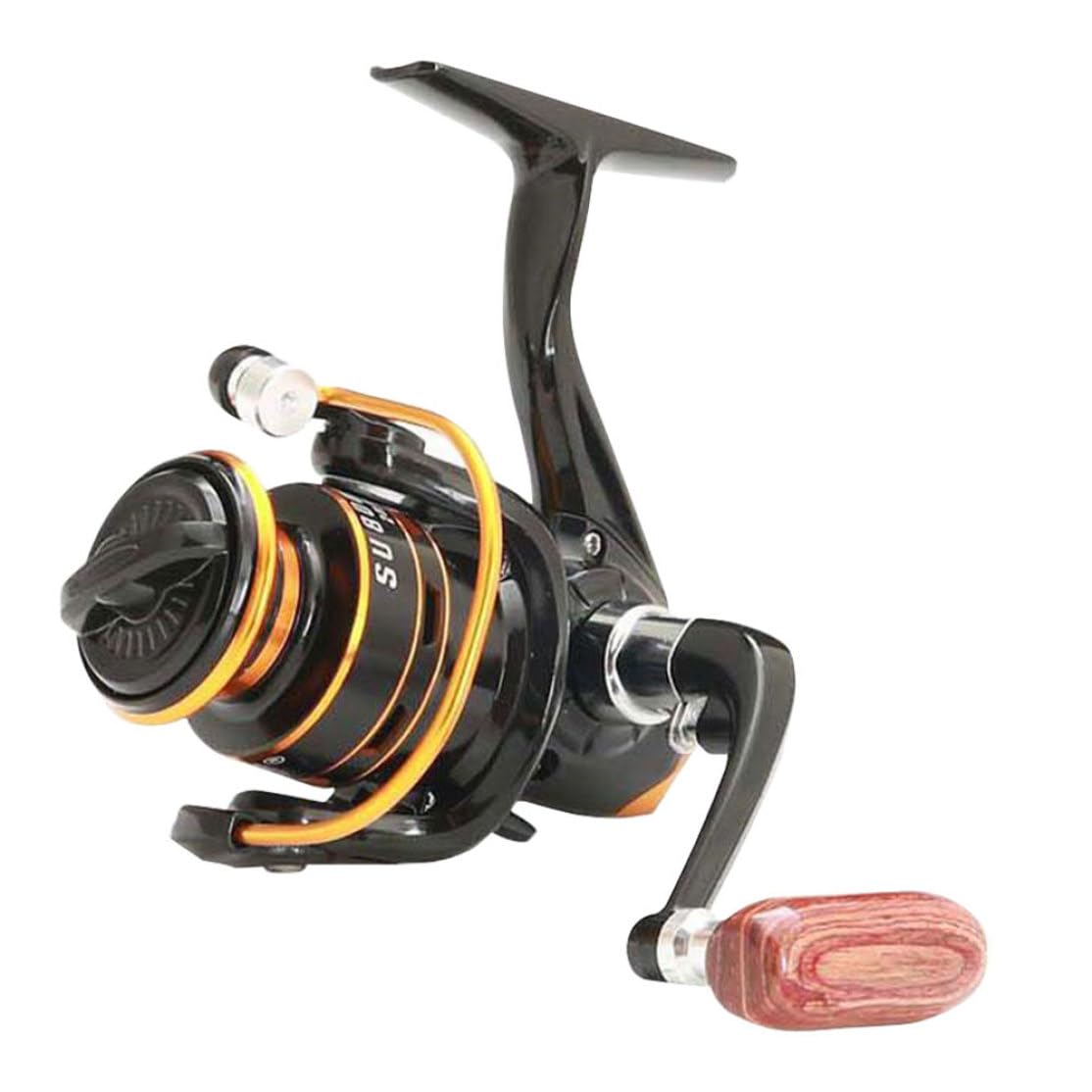 QCdeSoulBLV mini spinning reel with black body for precise freshwater use
