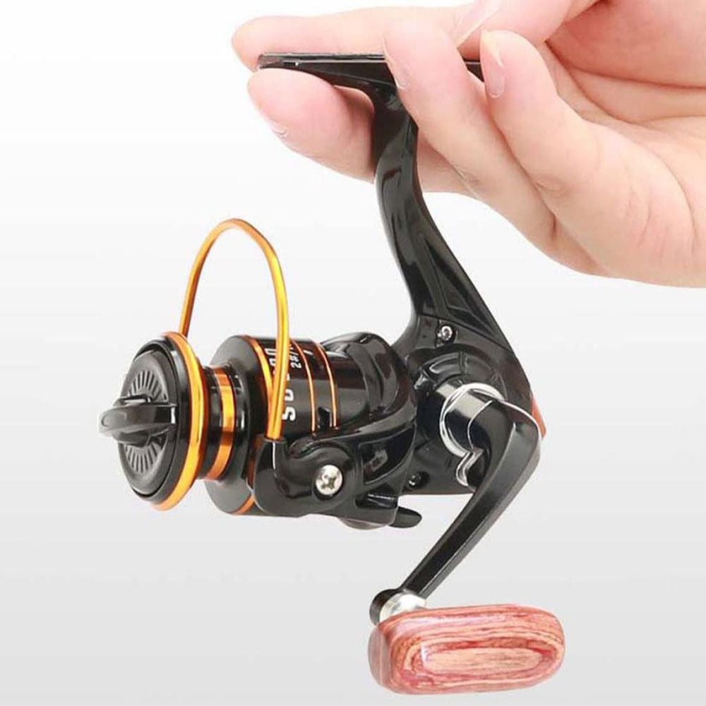 Rugged metal frame of QCdeSoulBLV mini spinning reel