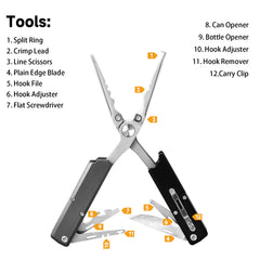 Open view showing hook remover, line scissors, and knife blades