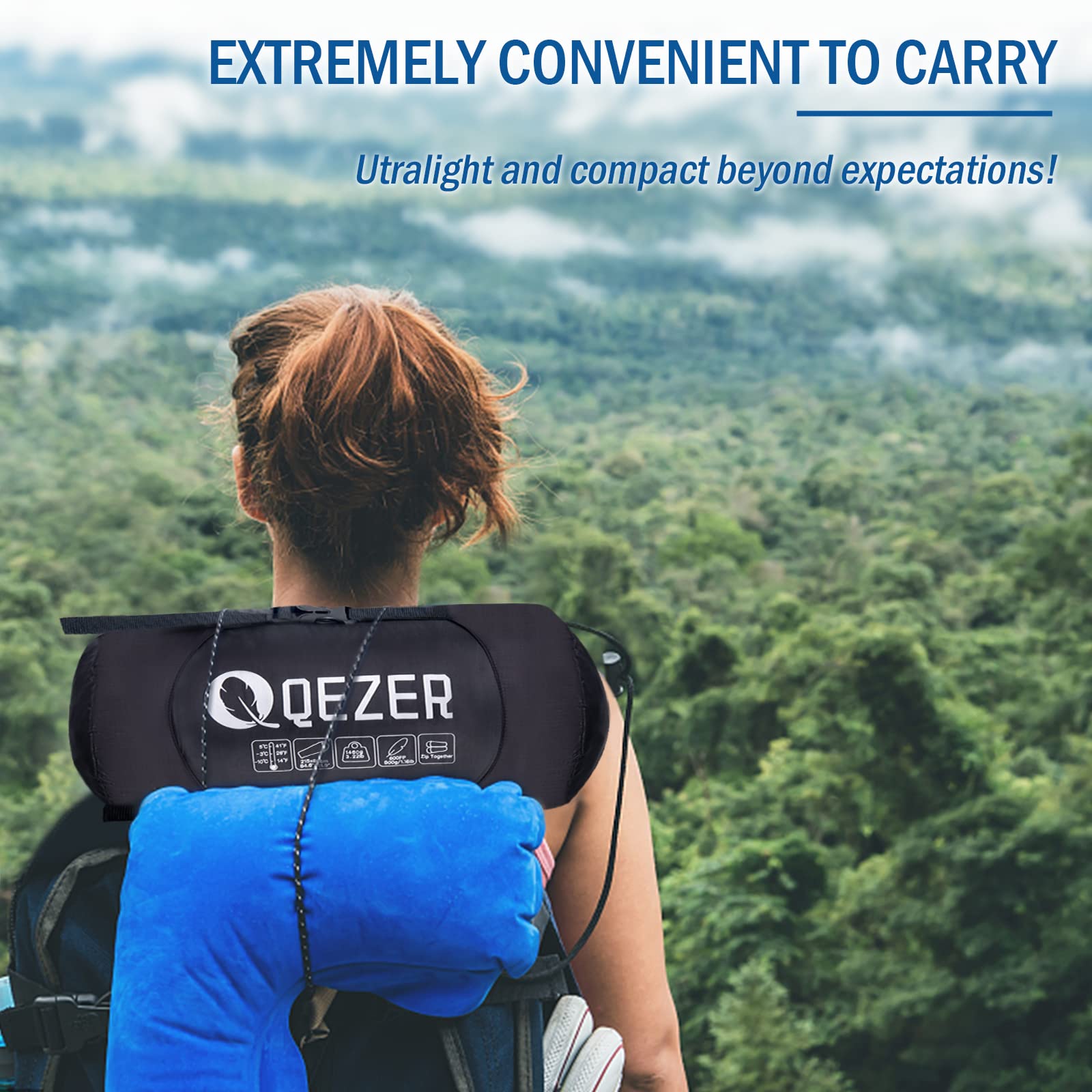 QEZER camping setup demonstrates versatile outdoor use