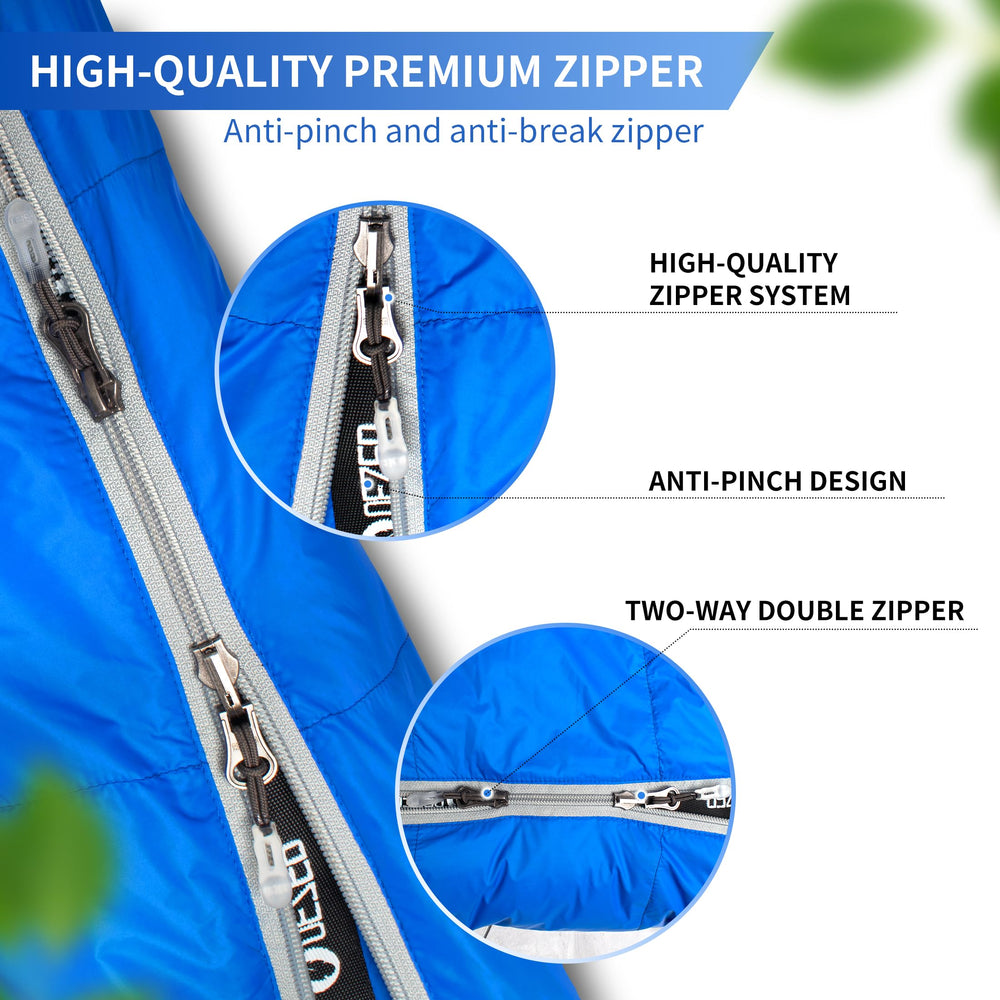 QEZER double-zip design facilitates quick ventilation and entry.