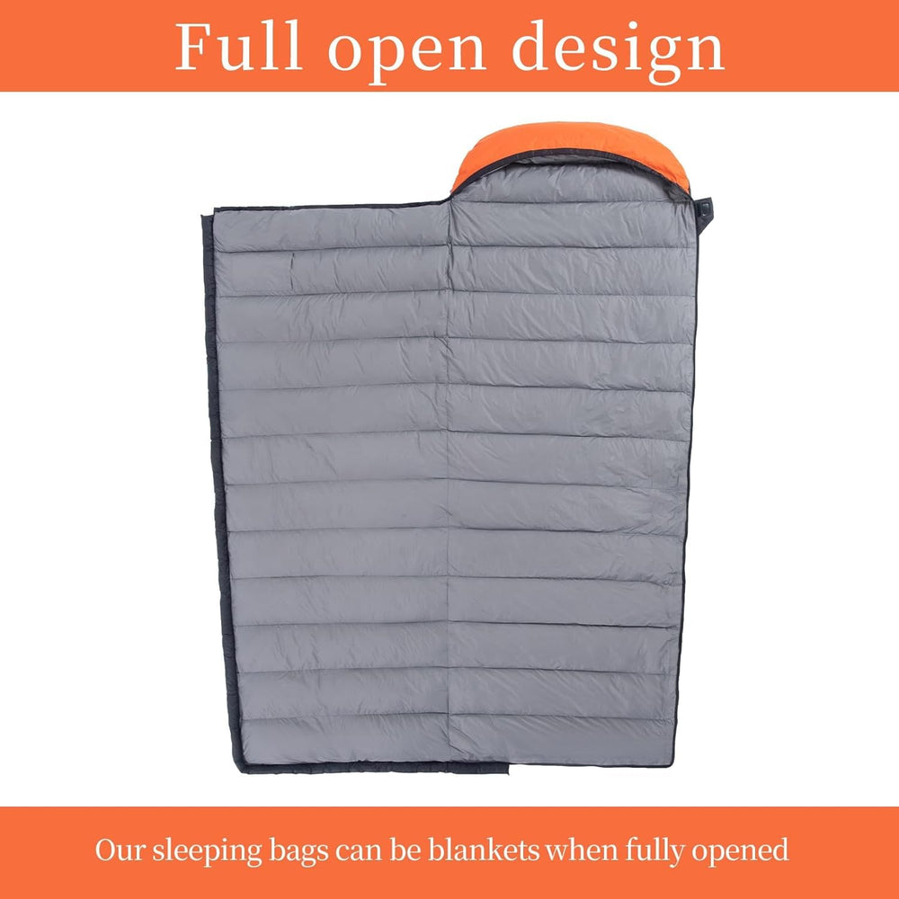 QEZER down sleeping bag durability nylon shows moisture resistance and tear-proof protection.