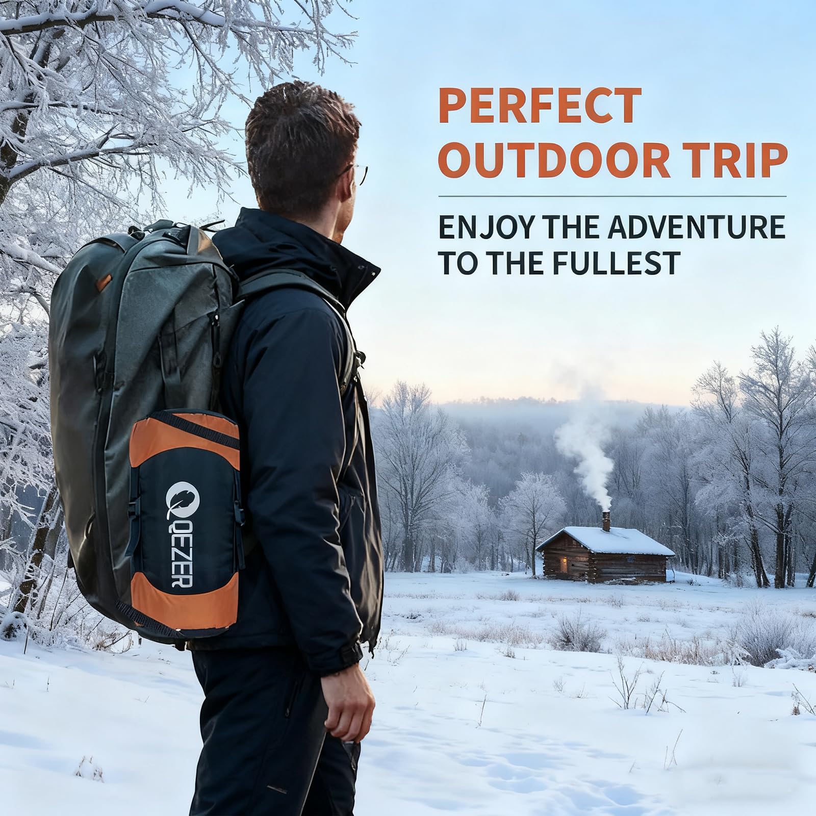QEZER durable nylon shell resists moisture and wear for rugged outdoor use