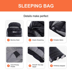QEZER Down Sleeping Bag night-camping-scene illustrates comfort on cool nights