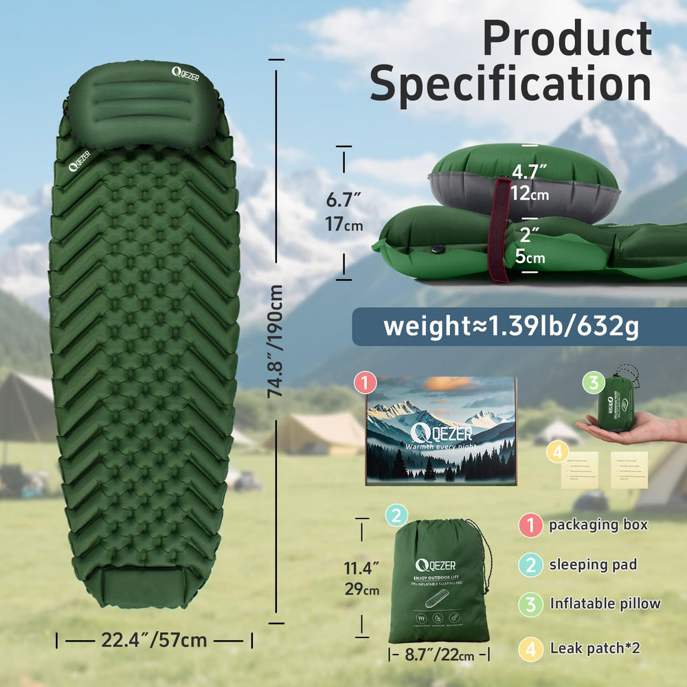 QEZER pedal inflation design enables quick setup without a separate pump.