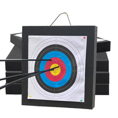 QI HUO JU Foam Archery Target with 5 target papers for practice sessions.