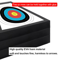 QI HUO JU foam archery target back view illustrating light storage and transport.