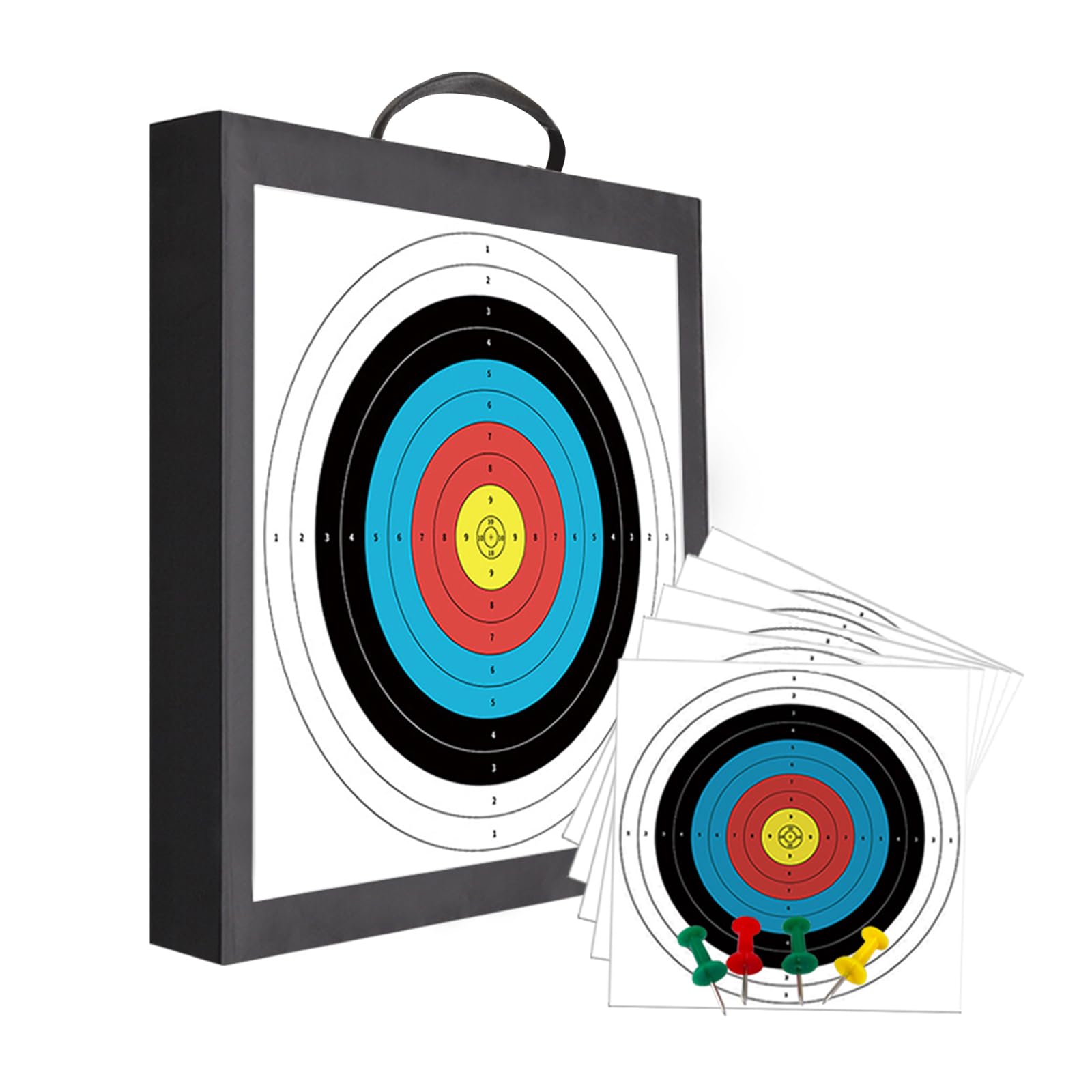 QI HUO JU Foam Archery Target on backyard setup enables safe practice.