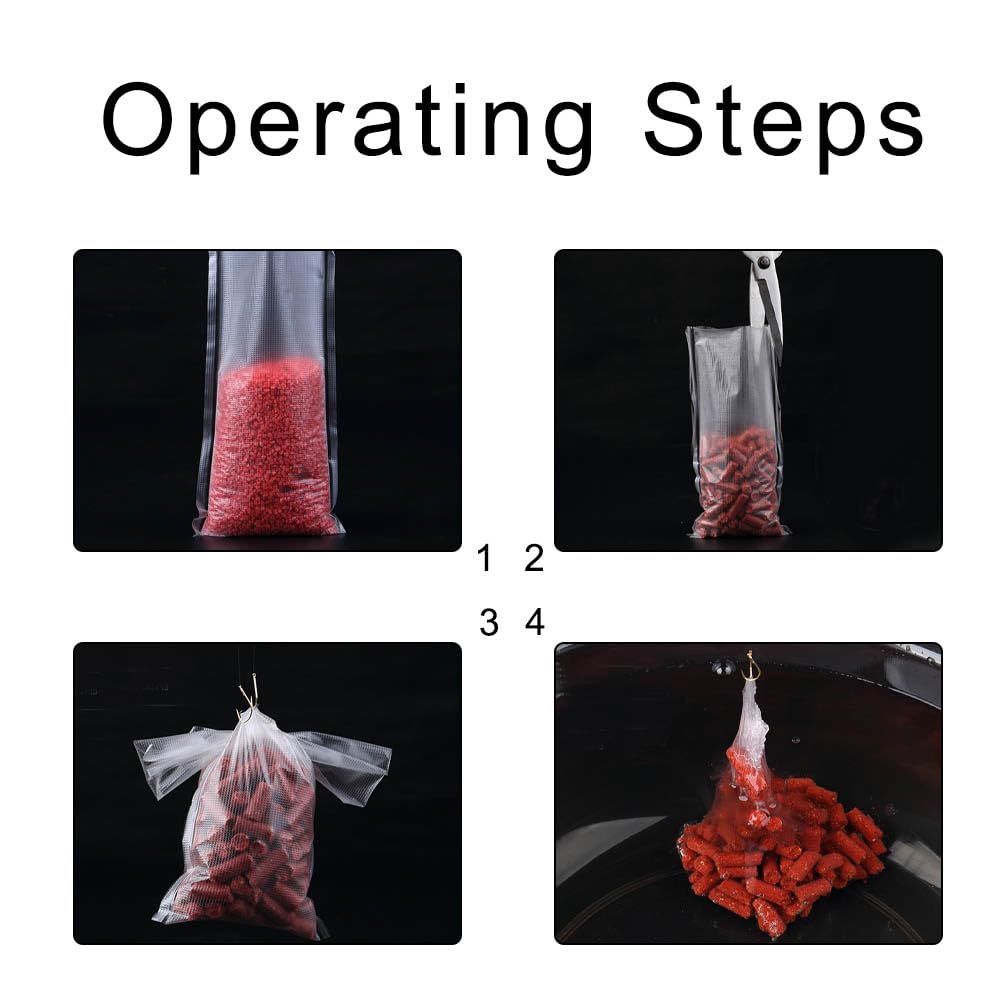 PVA bag being prepared: cut sides for knotting