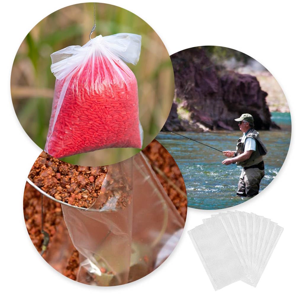 Carp fishing with water soluble PVA bags in water