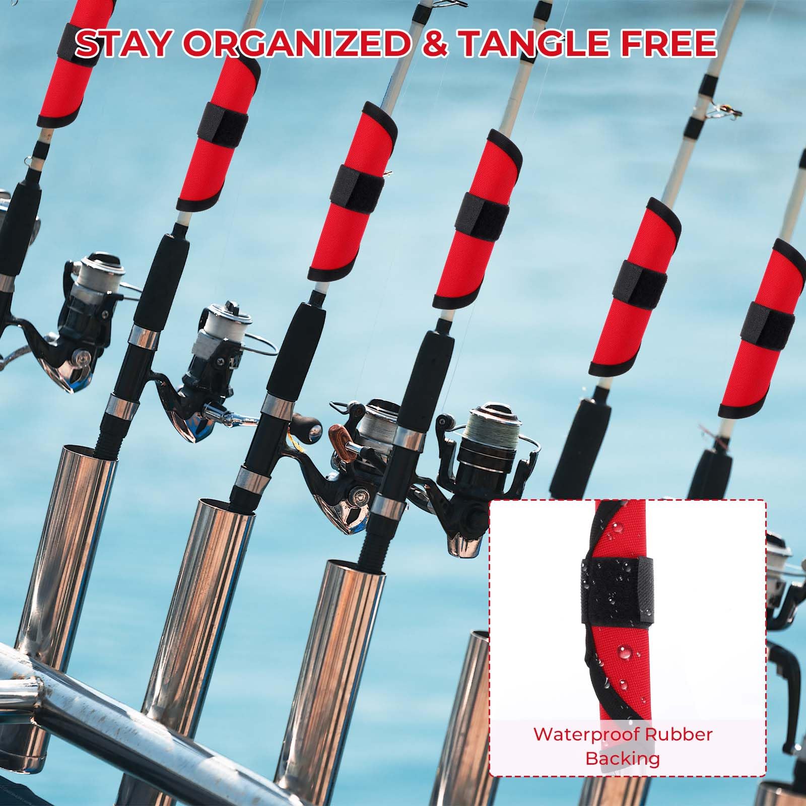 Lure covers protecting hooks and baits on a rod