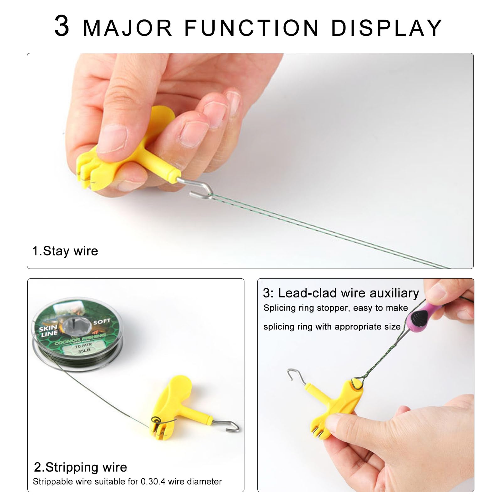 QIEIEI fishing tool measures about 50x54mm for compact portability.