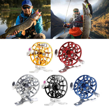 QIEIEI Fly Reel aluminum alloy body offers strong, lightweight performance for freshwater use